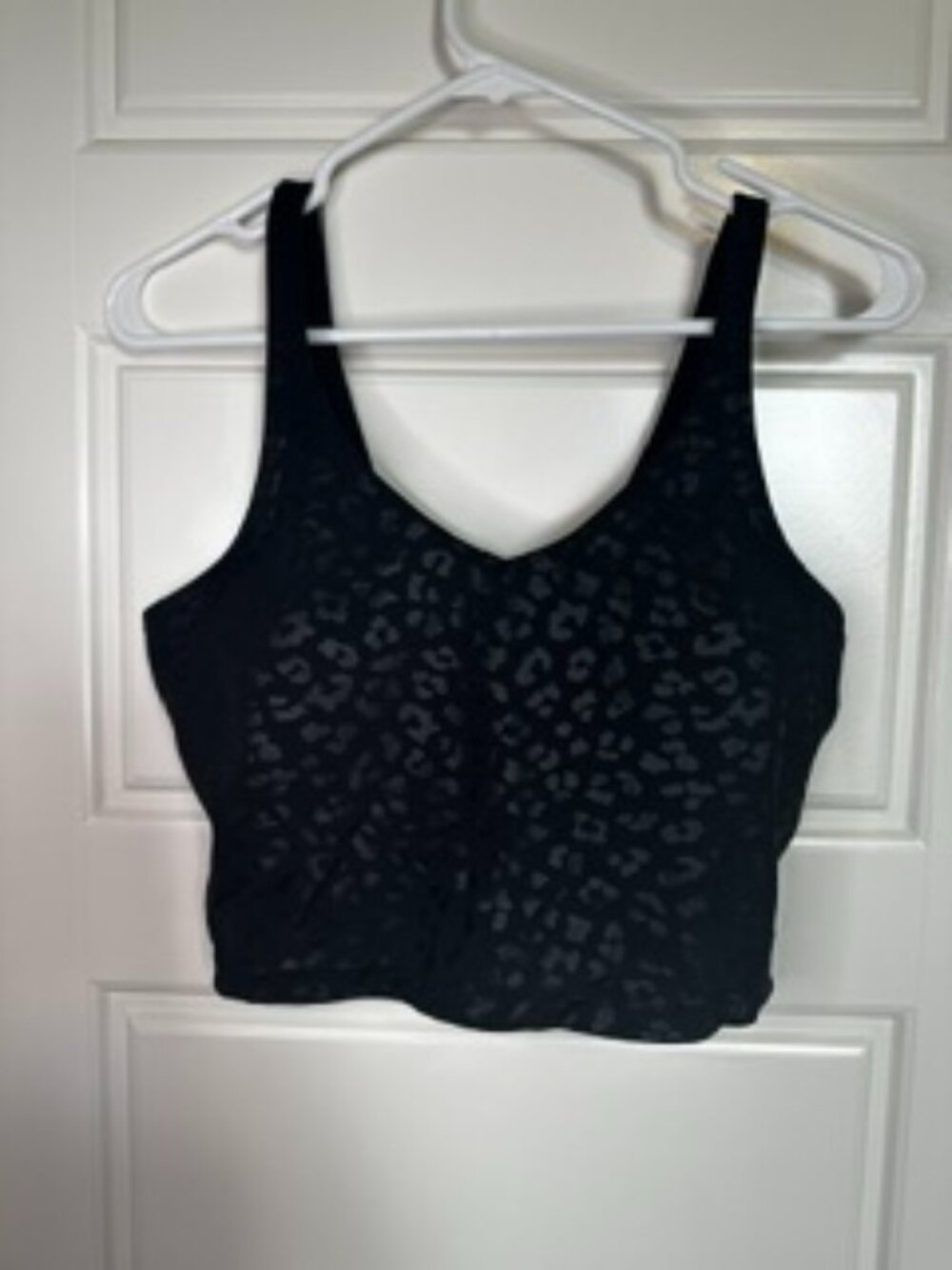 Leopard Print Workout Tank w/ Built In Bra w/ Padding